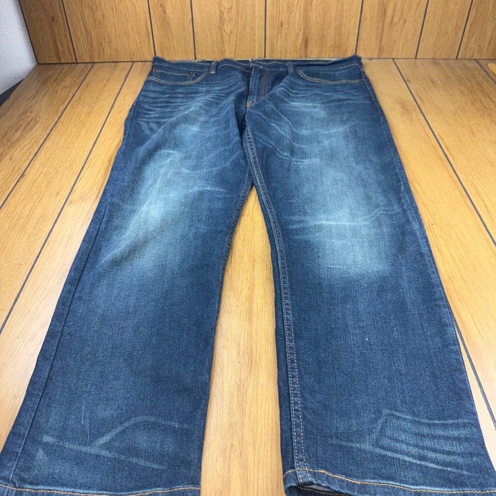 Levis 502 Regular Taper Mens Blue Jeans 38x30 Medium Wash Denim Pants